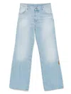 Off-white Logo Straight Jeans In Blue