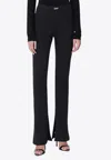 Off-white Black Trousers With Off Logo In Black
