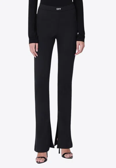 OFF-WHITE LOGO STRAIGHT-LEG PANTS