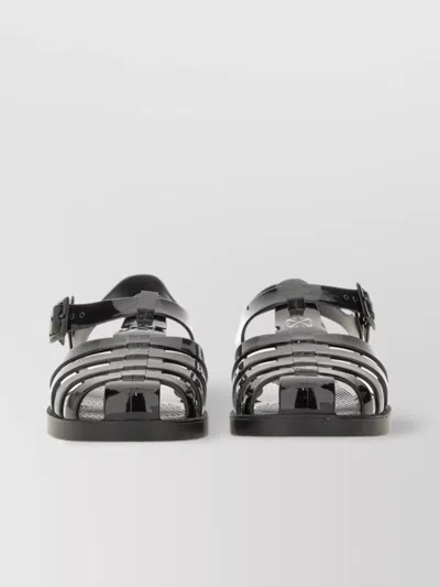 Off-white Logo Strappy Buckle Sandals