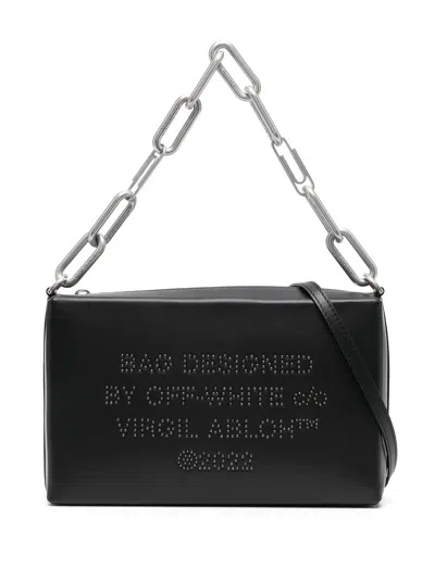 Off-white Logo-studded Shoulder Bag In Black