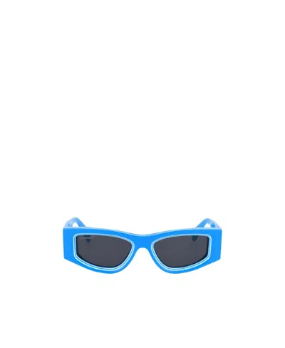 Off-white Logo Sunglasses In Blue