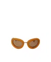 Off-white Logo Sunglasses In Brown