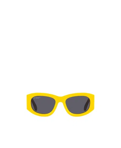 Off-white Logo Sunglasses In Gray