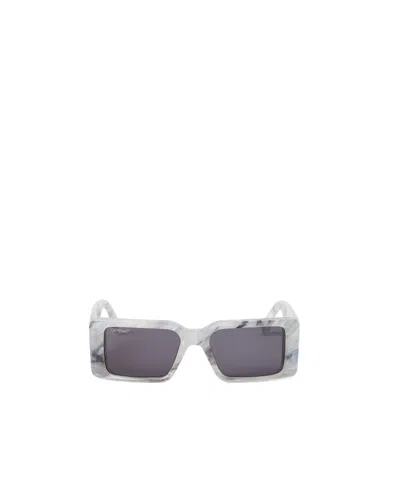Off-white Logo Sunglasses In Gray