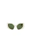 Off-white Logo Sunglasses In Green