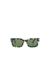 Off-white Logo Sunglasses In Green