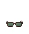 Off-white Logo Sunglasses In Green