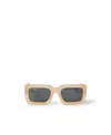 Off-white Logo Sunglasses In Nude
