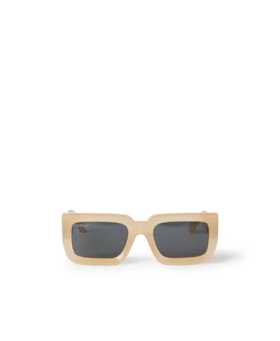 Off-white Logo Sunglasses In Nude