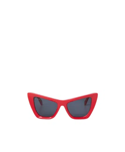 Off-white Logo Sunglasses In Red