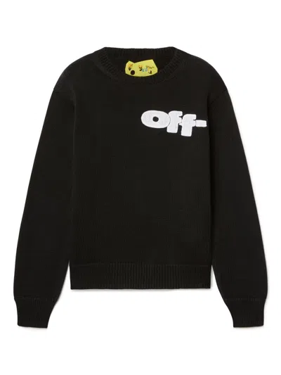 Off-white Kids' Logo Sweater In Black