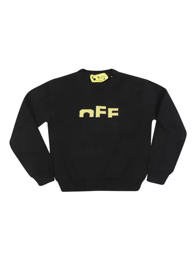 Off-white Kids' Logo Sweater In Black