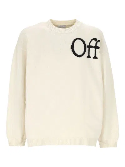 Off-white Logo Sweater In Neutral