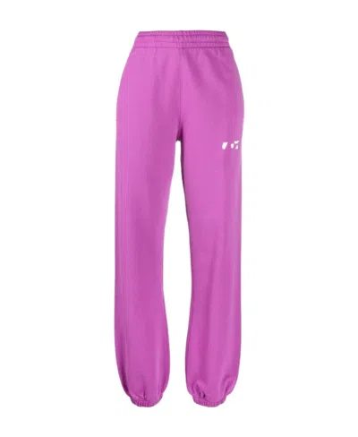 Off-white Logo Sweatpants In Purple