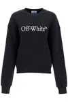 Off-white Crew Neck Logo Sweatshirt In Black