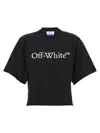 Off-white Off White Big Bookish Logo Cropped Top In Black