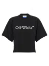Off-white Off White Big Bookish Logo Cropped Top In Black