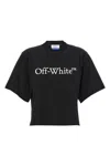 Off-white Off White Big Bookish Logo Cropped Top In Black