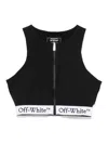 Off-white Off White Crop Top In Black Polyamide Blend In Black