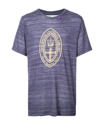 Off-white Logo T-shirt In Blue