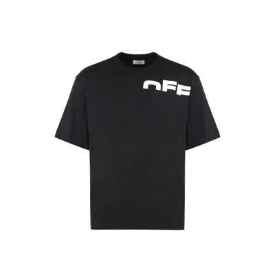 Off-white Cotton Crew-neck T-shirt In Black