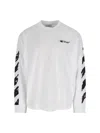 Off-white Arrow Print Long-sleeved T-shirt In White