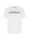 Off-white Relaxed Fit Cotton Tee With Oversized Logo In Neutral