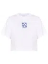 Off-white Logo T-shirt In White/true Blue