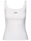Off-white Off White Tank Top With Off Embroidery In White