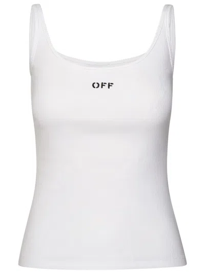 OFF-WHITE TANK TOP WITH OFF EMBROIDERY