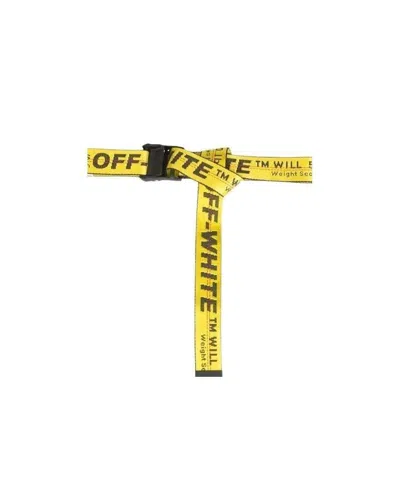 Off-white Logo-tape Adjustable-fit Belt In Yellow