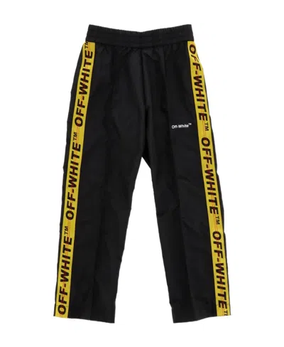 OFF-WHITE OFF-WHITE KIDS LOGO-TAPE STRAIGHT-LEG TRACK PANTS