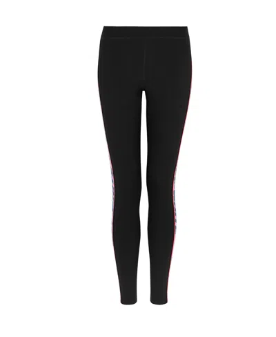 Off-white Logo-tape Leggings In Black