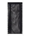 Off-white Logo-tape Mesh Skirt In Black