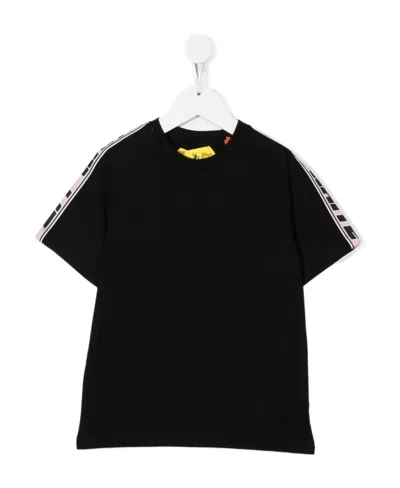 Off-white Logo Tape Short-sleeve T-shirt In Black