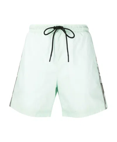 Off-white Logo-tape Swim Shorts In White