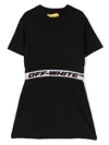 Off-white Logo-tape Waistband Dress In Black
