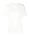 Off-white Logo-trim T-shirt In White