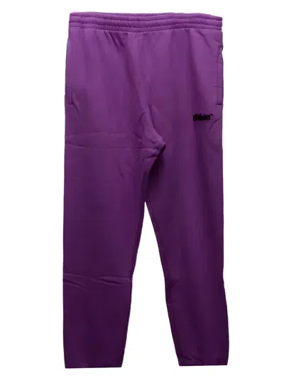 Off-white Logo Trousers In Purple