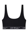 Off-white Logo-underband Crop Top In Black