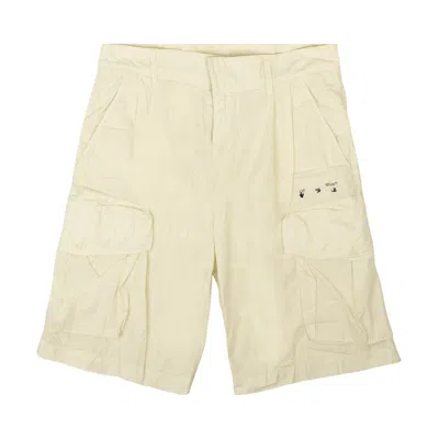 Pre-owned Off-white Logo Utility Shorts 'white'