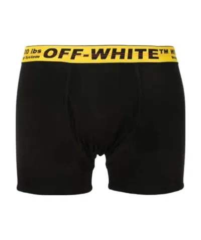Off-white Logo Waistband Boxer Shorts In Black