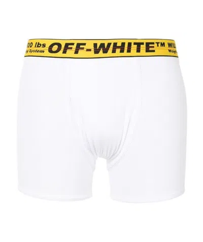 Off-white Logo Waistband Boxer Shorts In White