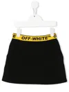 Off-white Logo-waistband Sweat Skirt In 1018 Black Yellow