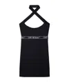 Off-white Off White Mini Dress With Logo Band In Black