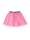 Off-white Logo-waistband Flared Mini Skirt In Pink