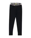 Off-white Logo Waistband Mid-rise Leggings In Black