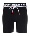 Off-white Athl Branded-waistband High-rise Slim-fit Stretch-woven Shorts In Black