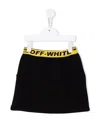 Off-white Logo-waistband Sweat Skirt In Black